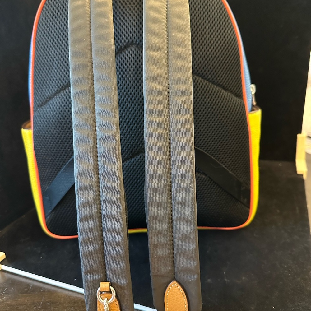 Coach White Blue Yellow Leather Mini Backpack - Picture 11 of 16